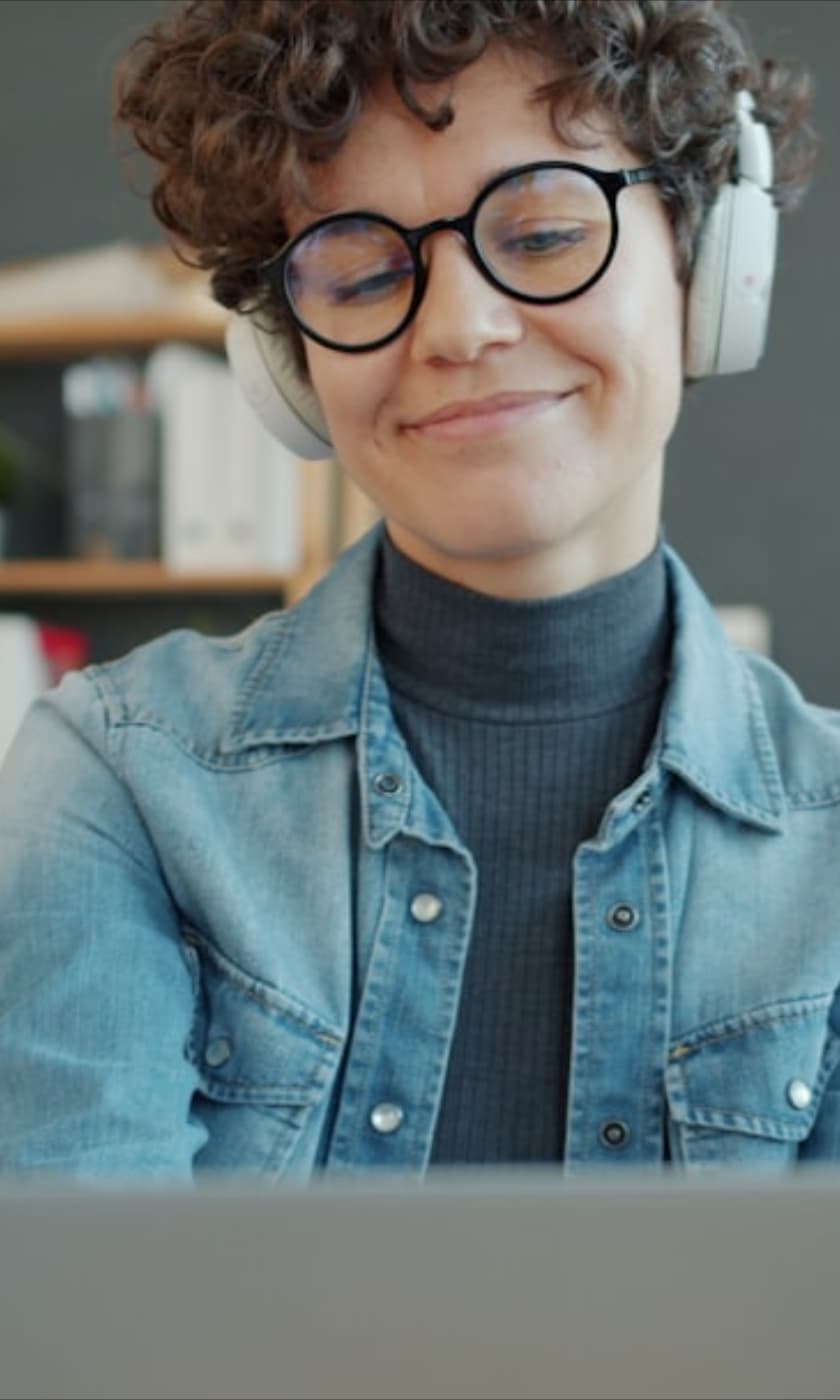 Small business owner with professional website