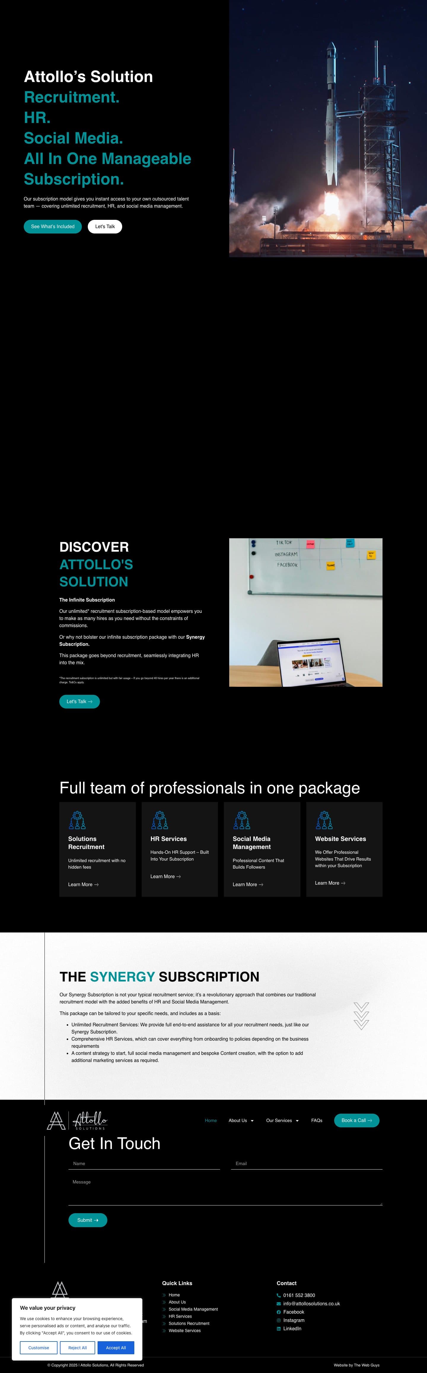 Attollo Solutions website screenshot