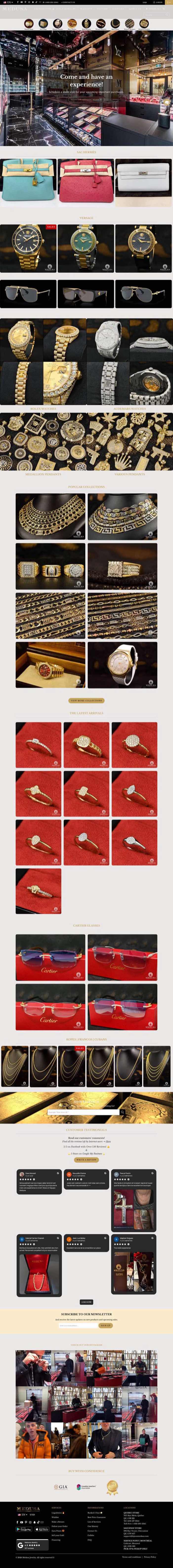 Bijoux Medusa website screenshot