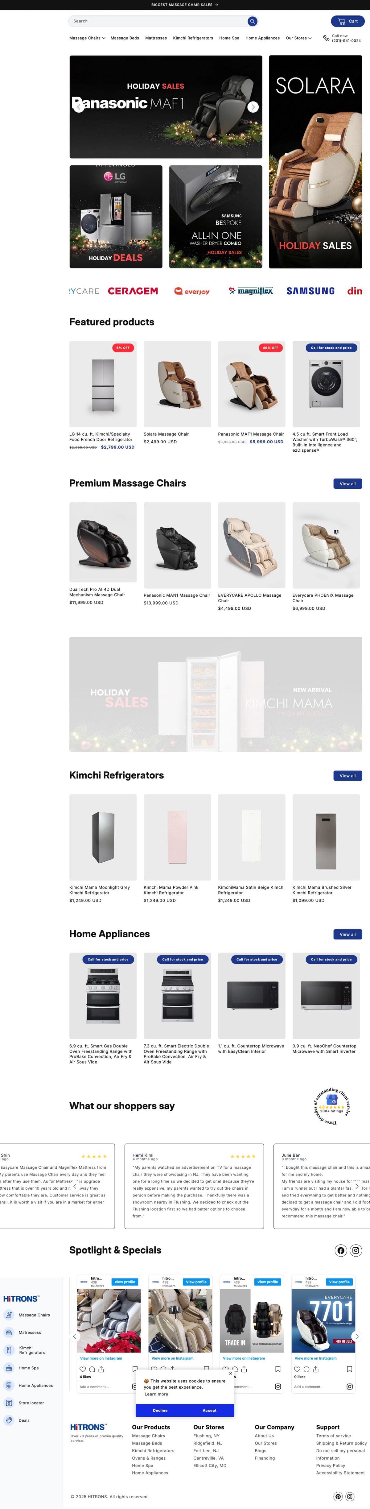 Hitrons website screenshot