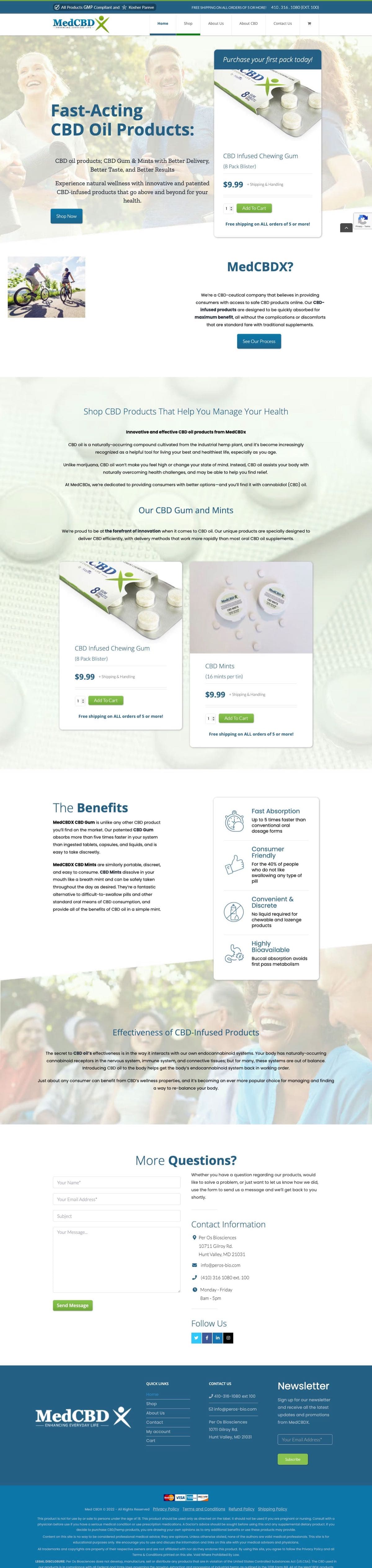 MedCBDX website screenshot