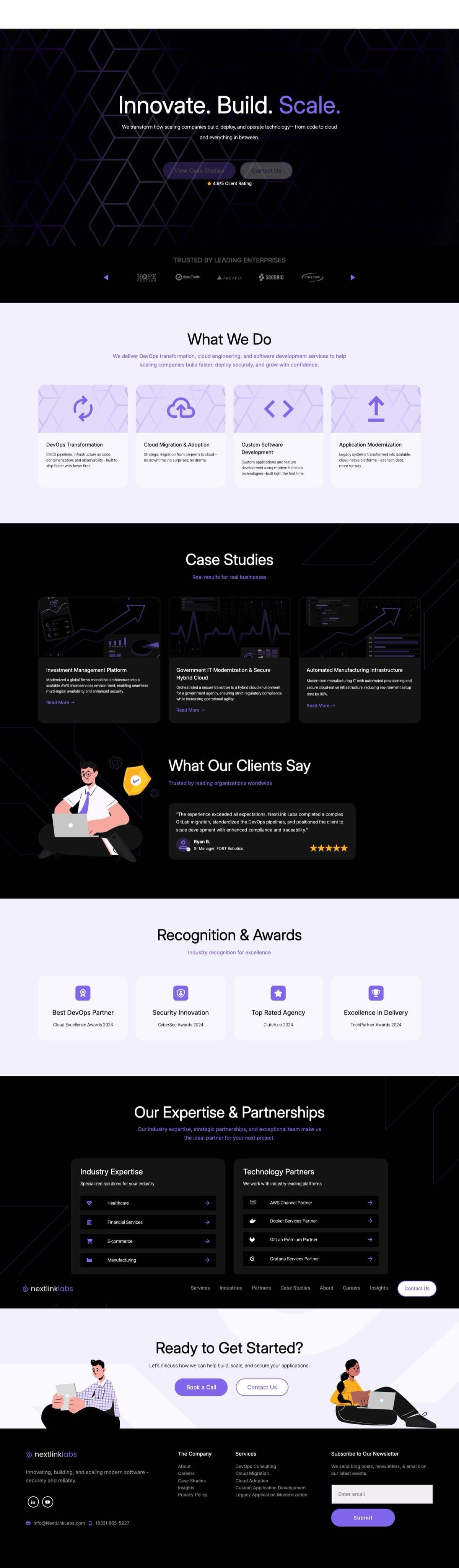Next Link Labs website screenshot
