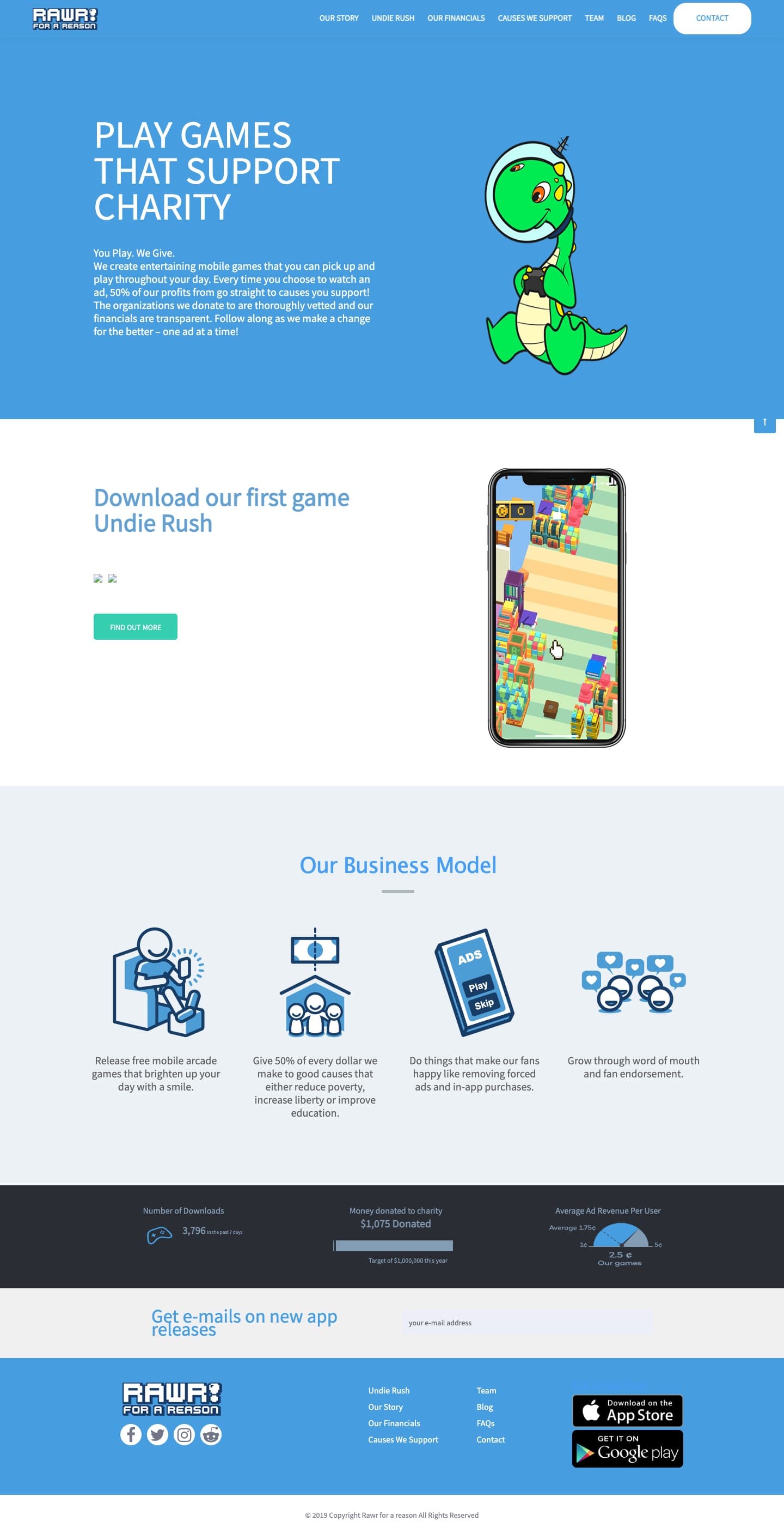 Rawr For A Reason website screenshot