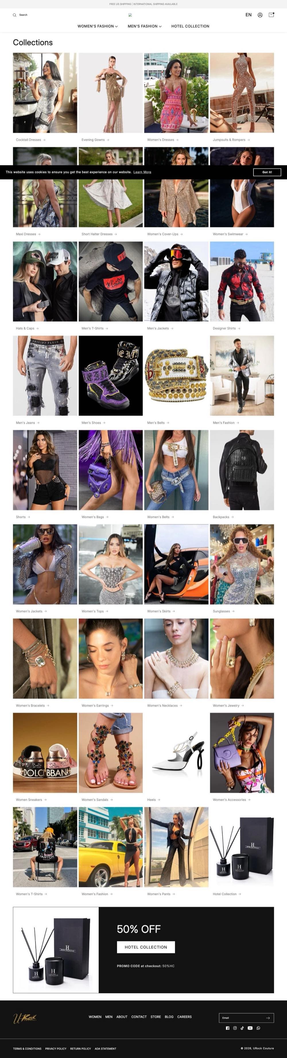 URock Couture website screenshot