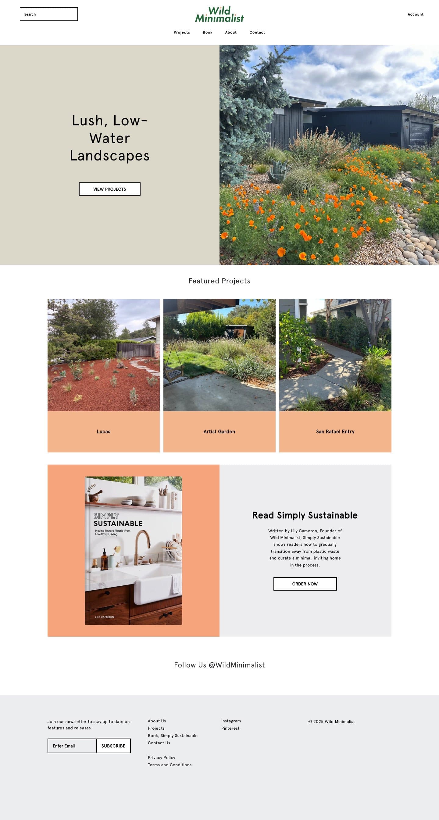 Wild Minimalist website screenshot