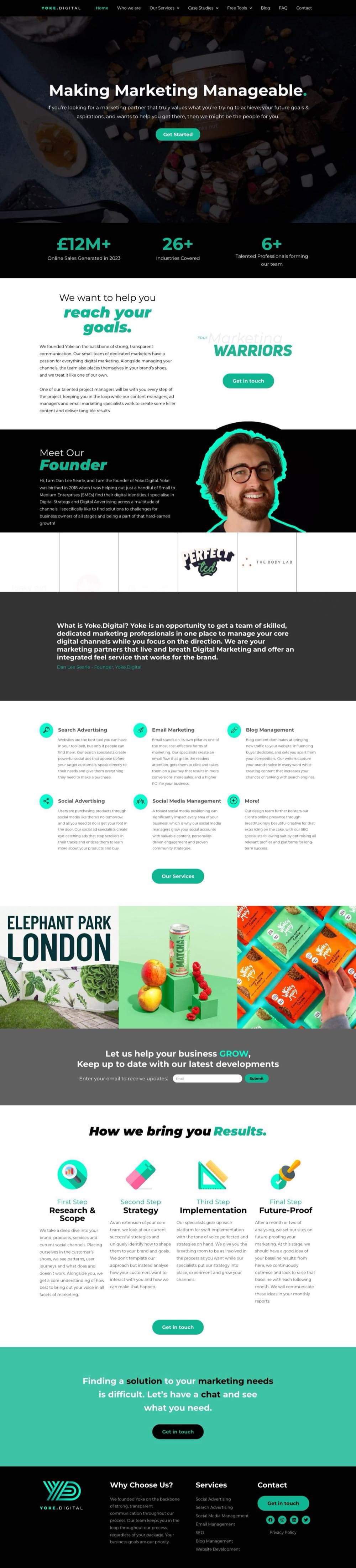 Yoke Digital website screenshot